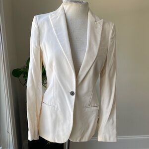 Tonello Off-White Single-Button Tailored Blazer